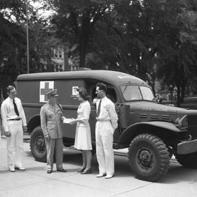 ambulance donated to red cross