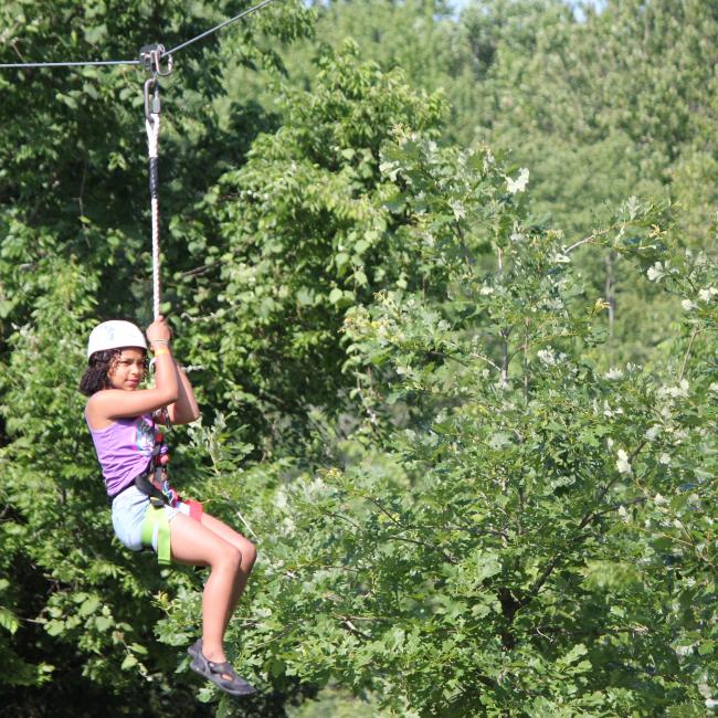 youth ziplining